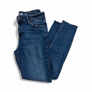 Old Navy Women's Rockstar Super Skinny Ankle Jeans Mid Rise Deep Blue size 6